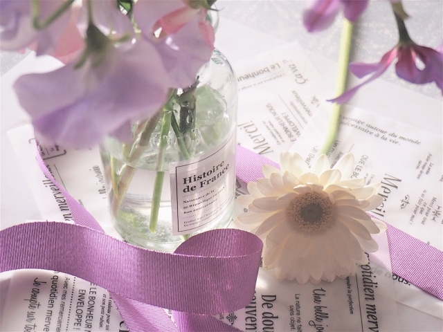 ガーベラとリボン